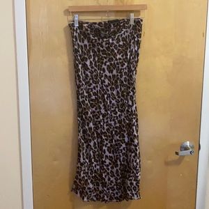 Cheetah print midi skirt